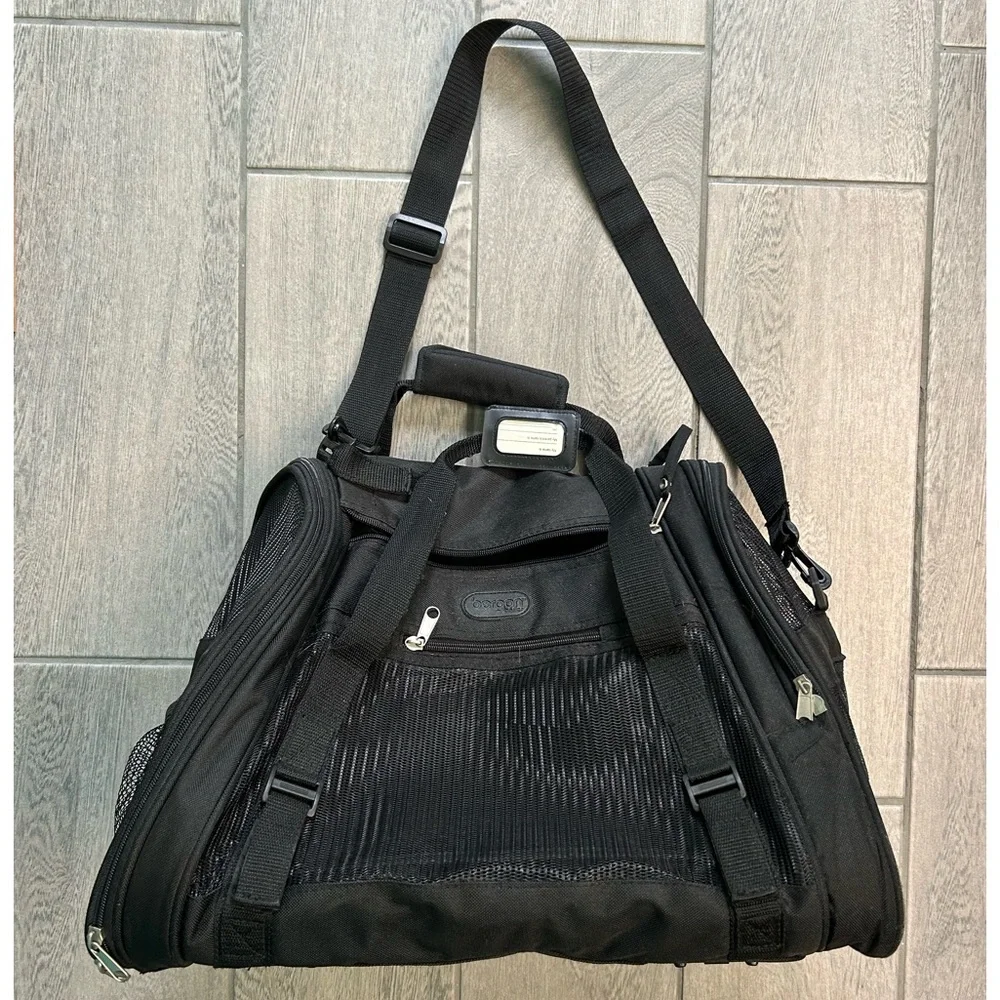 Bergen cat carrier bag pet carrier small dog animal carrier black bag Large bag